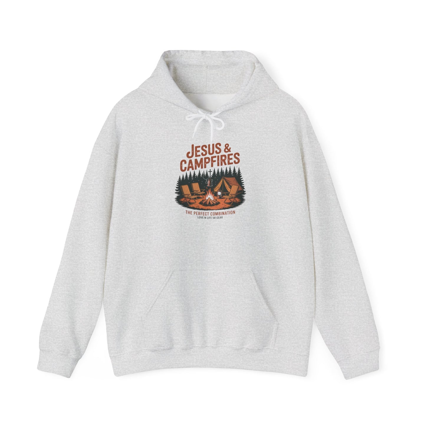 Jesus & Campfires Hoodie - Christian Camping Pullover