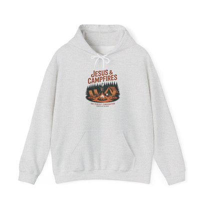 Jesus & Campfires Hoodie - Christian Camping Pullover