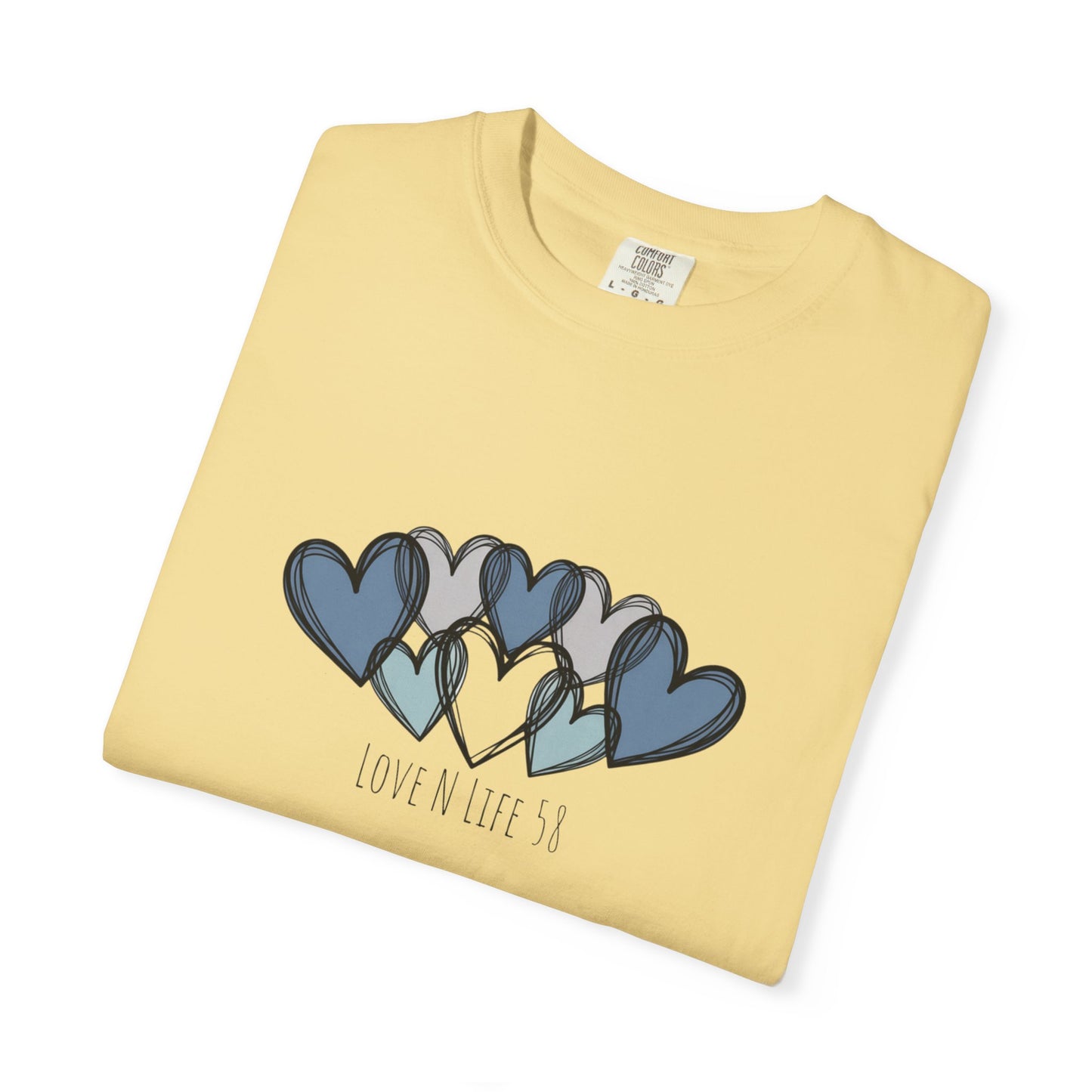 Hearts Love N Life 58 Tee - Comfort Colors
