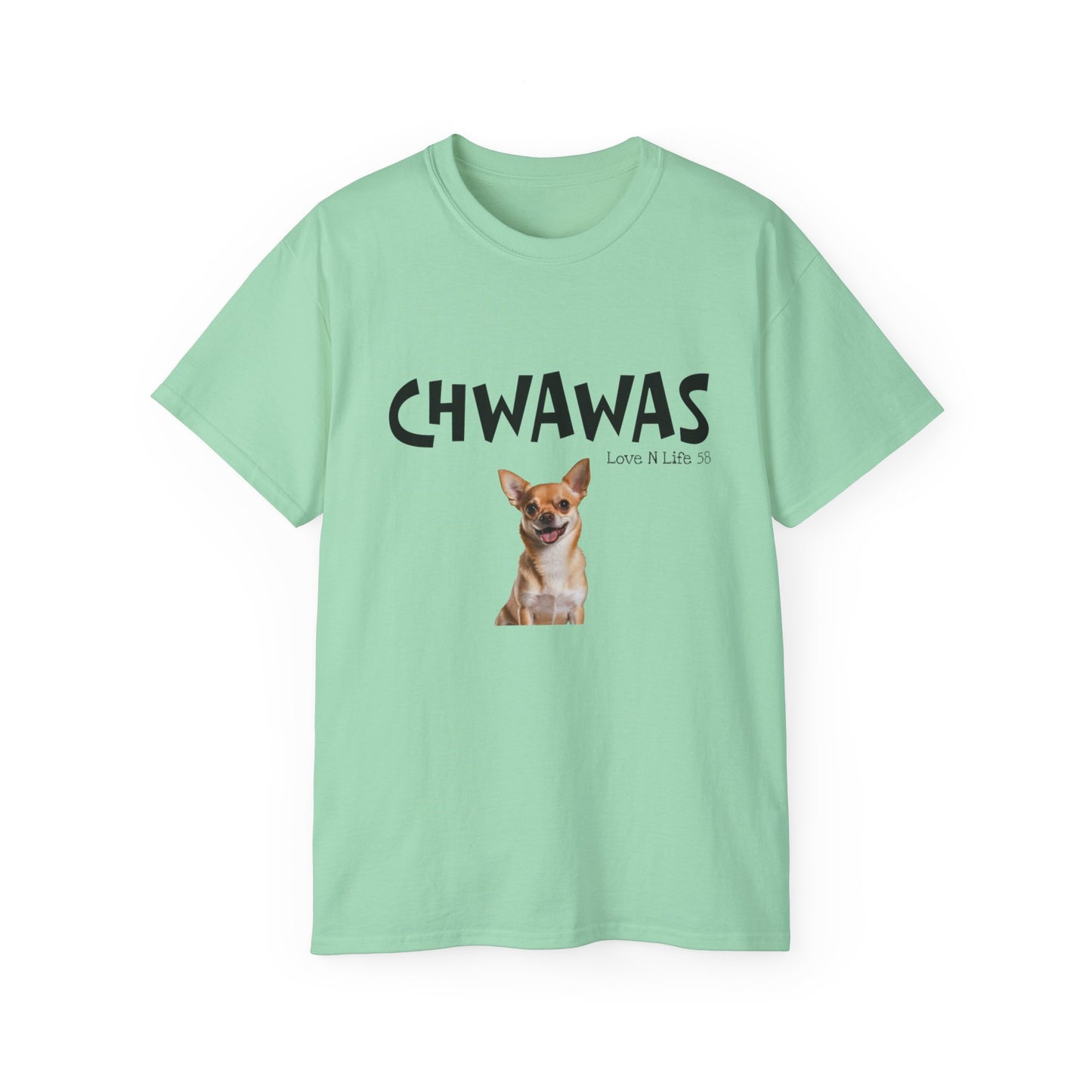 Chihuahua Dog Tee — "CHWAWAS" Cute Puppy Graphic T‑Shirt