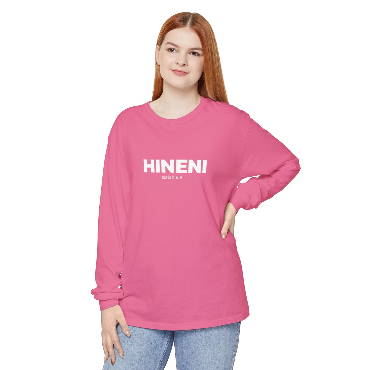 HINENI Isaiah 6: 8 Long Sleeve T-Shirt