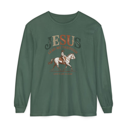 Jesus Lead Me Through Long Sleeve Unisex Christian Tee