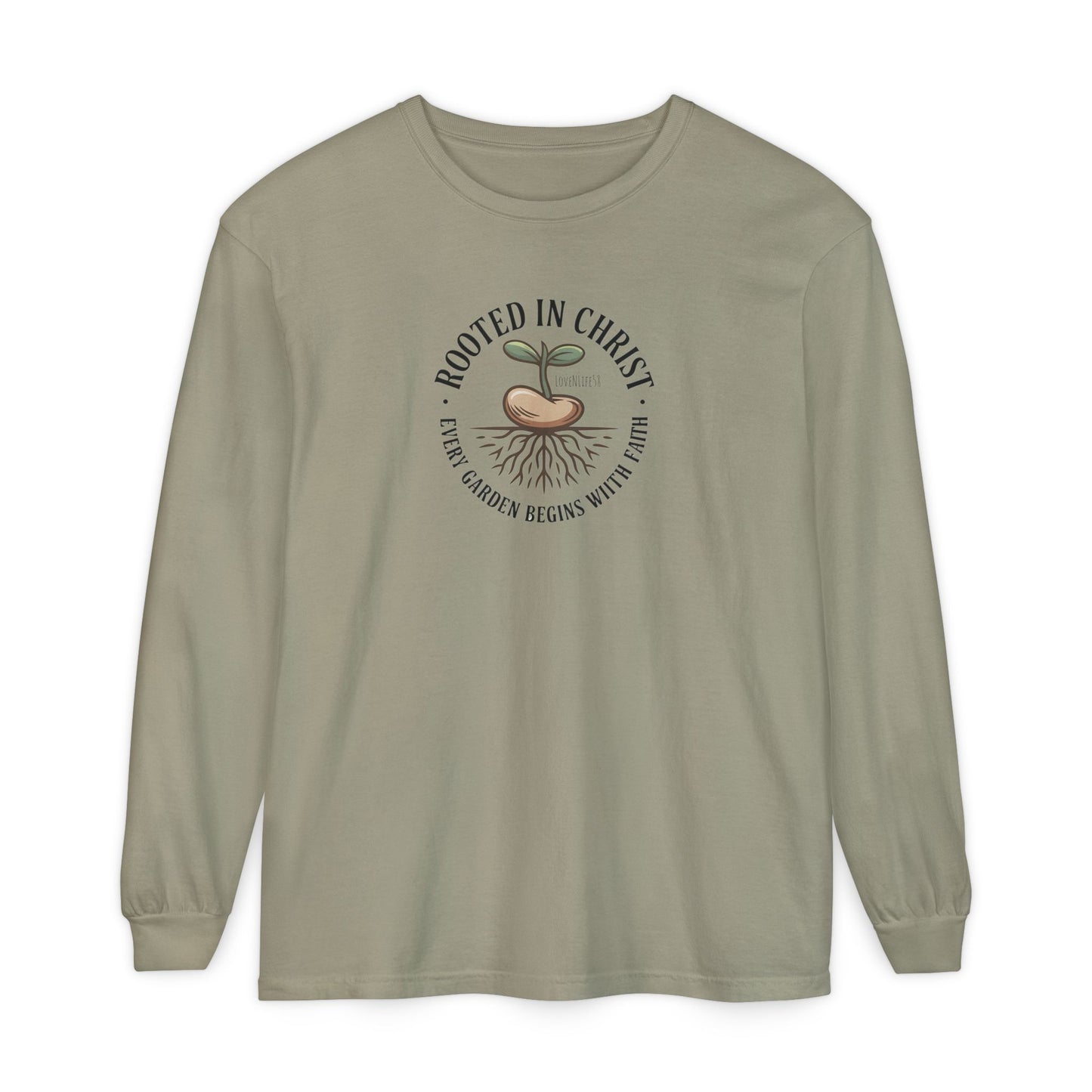 Rooted in Christ Long Sleeve Tee - Comfort Colors