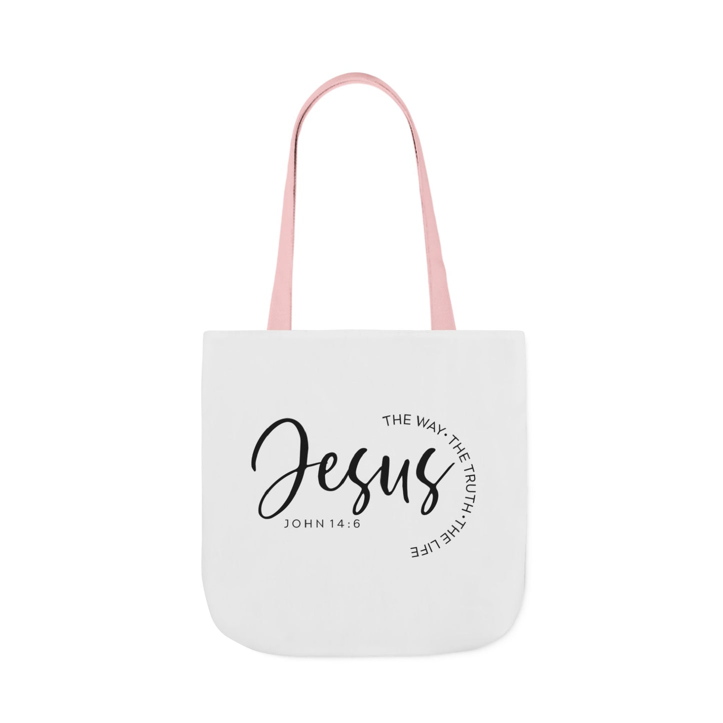 Inspirational Canvas Tote Bag - Faithful Design, Jesus Quote