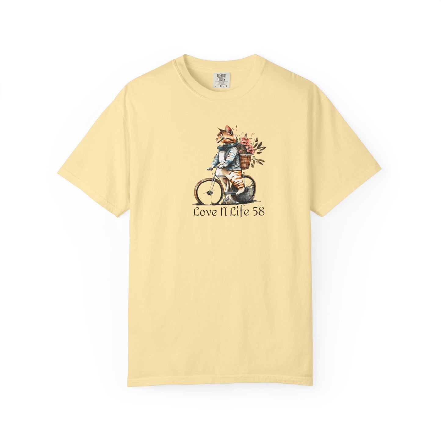 Cat Lovers Bicycle Tee - Comfort Colors