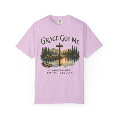 Grace Got Me 2 Corinthians 12:9 Short Sleeve Tee