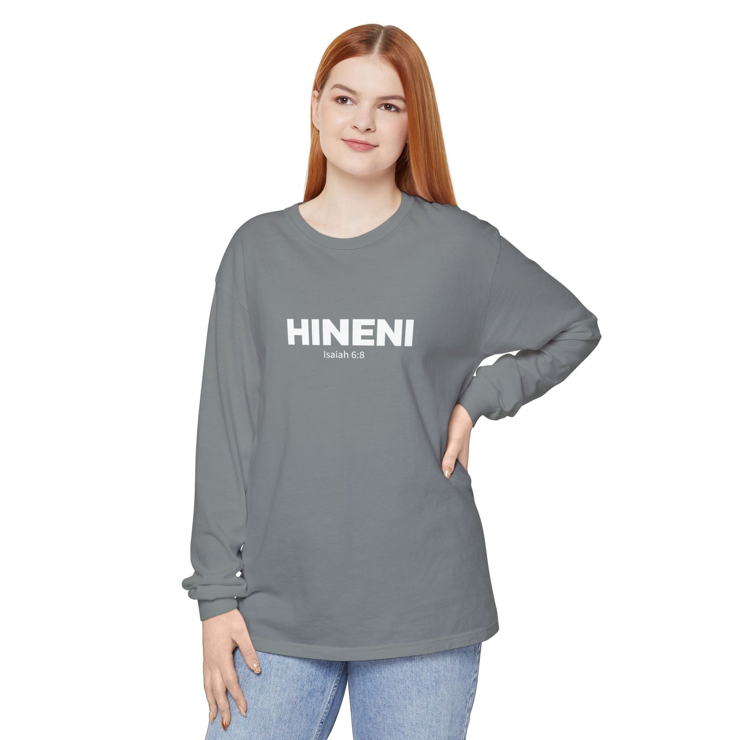 HINENI Isaiah 6: 8 Long Sleeve T-Shirt