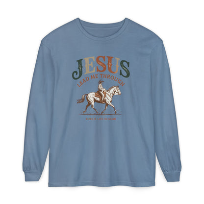 Jesus Lead Me Through Long Sleeve Unisex Christian Tee