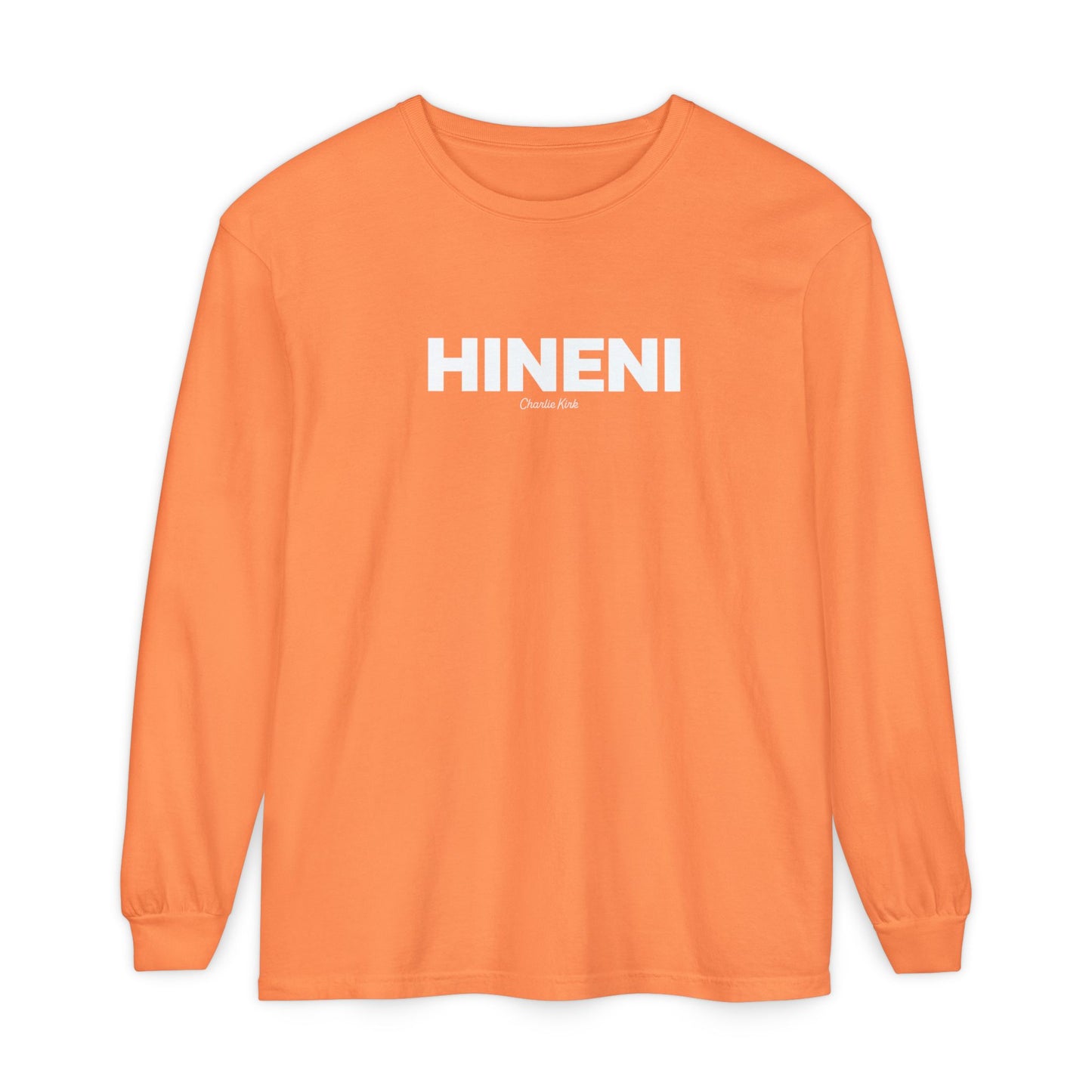 Hineni Charlie Kirk Here I am Lord Long Sleeve Tee - Comfort Colors