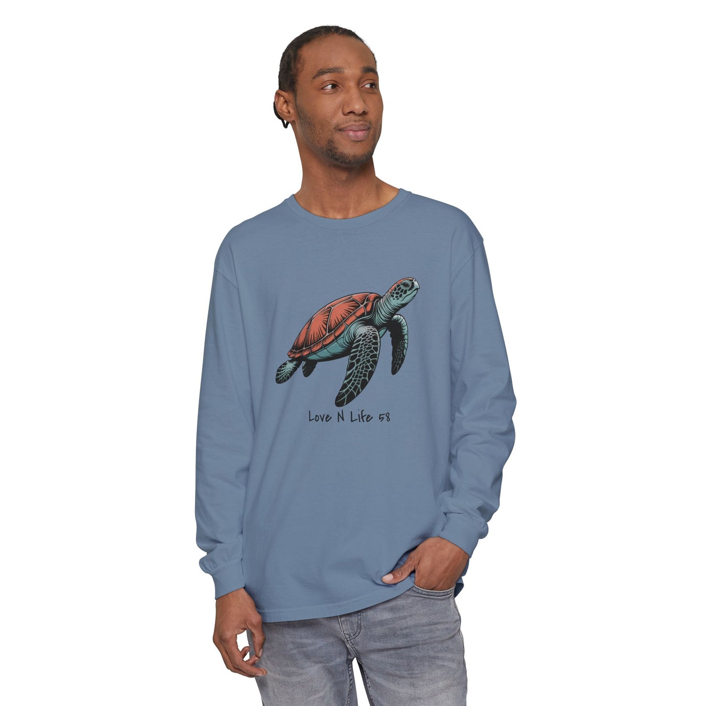 Turtle Love Tee - Comfort Colors Long Sleeve