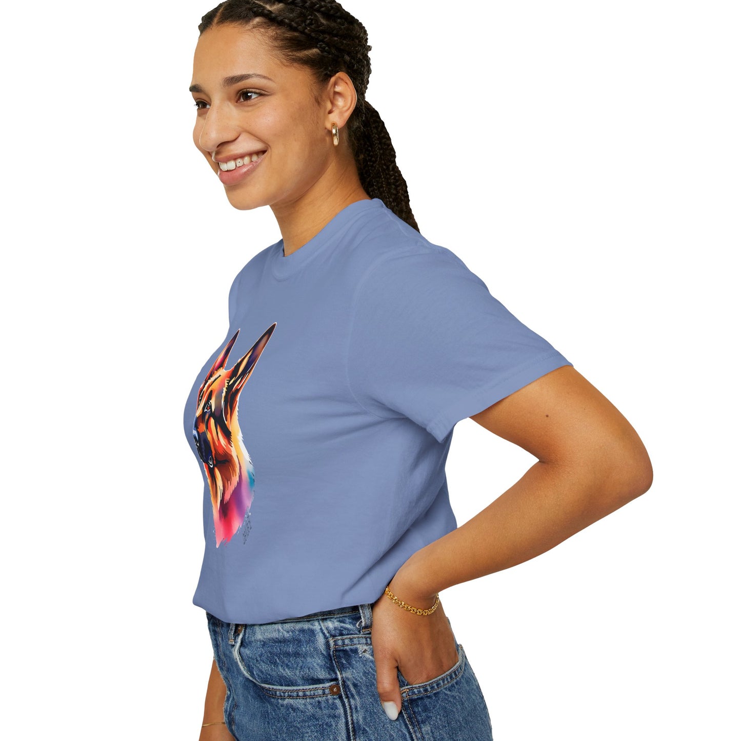 Colorful German Shepherd Tee - Comfort Colors