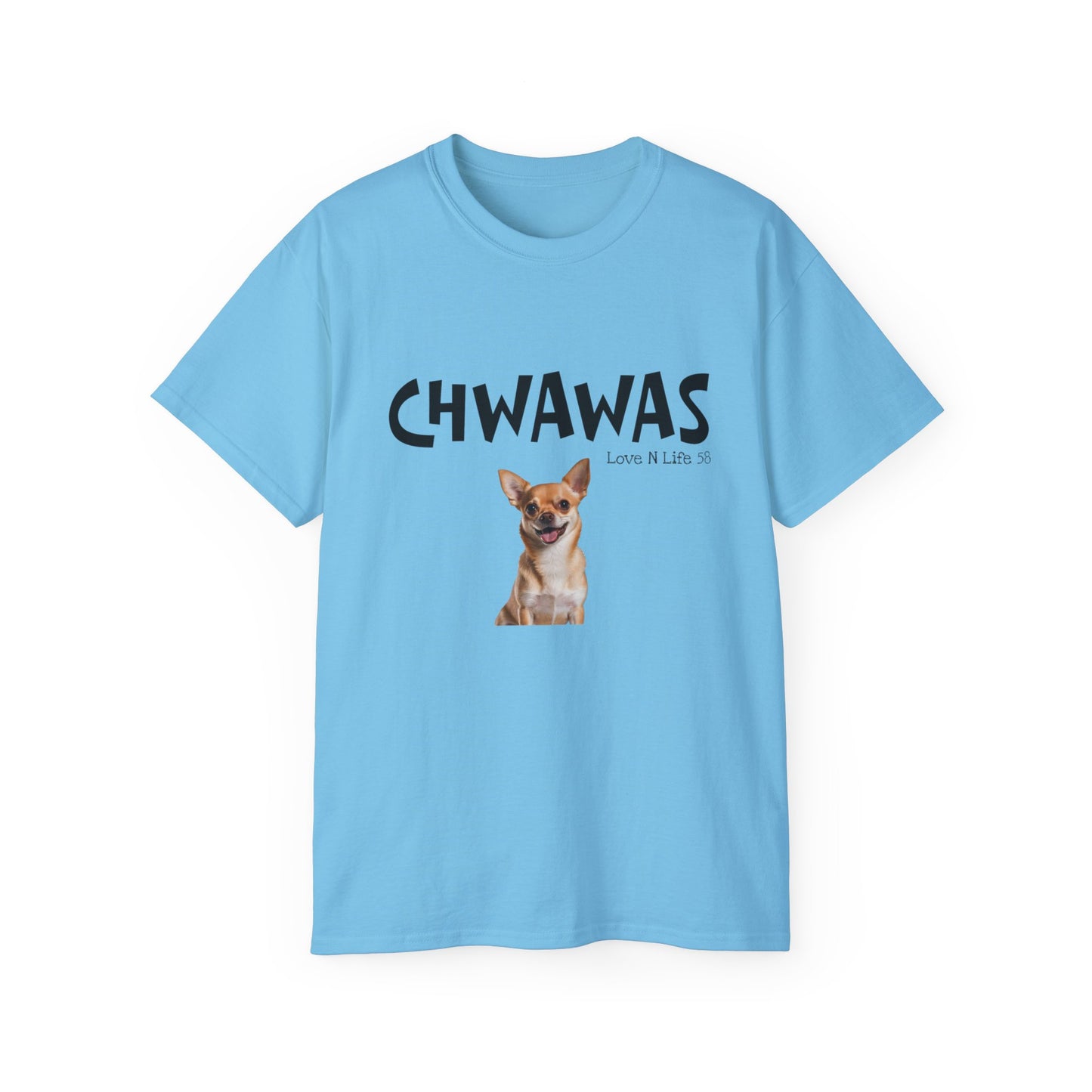 Chihuahua Dog Tee — "CHWAWAS" Cute Puppy Graphic T‑Shirt
