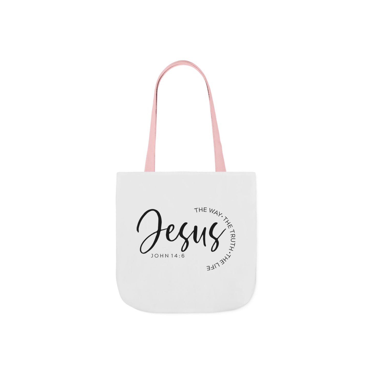 Inspirational Canvas Tote Bag - Faithful Design, Jesus Quote