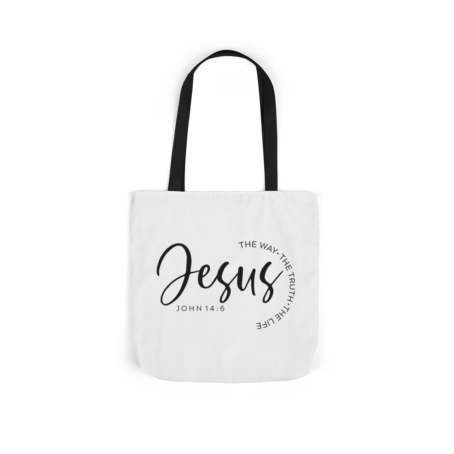 Inspirational Canvas Tote Bag - Faithful Design, Jesus Quote