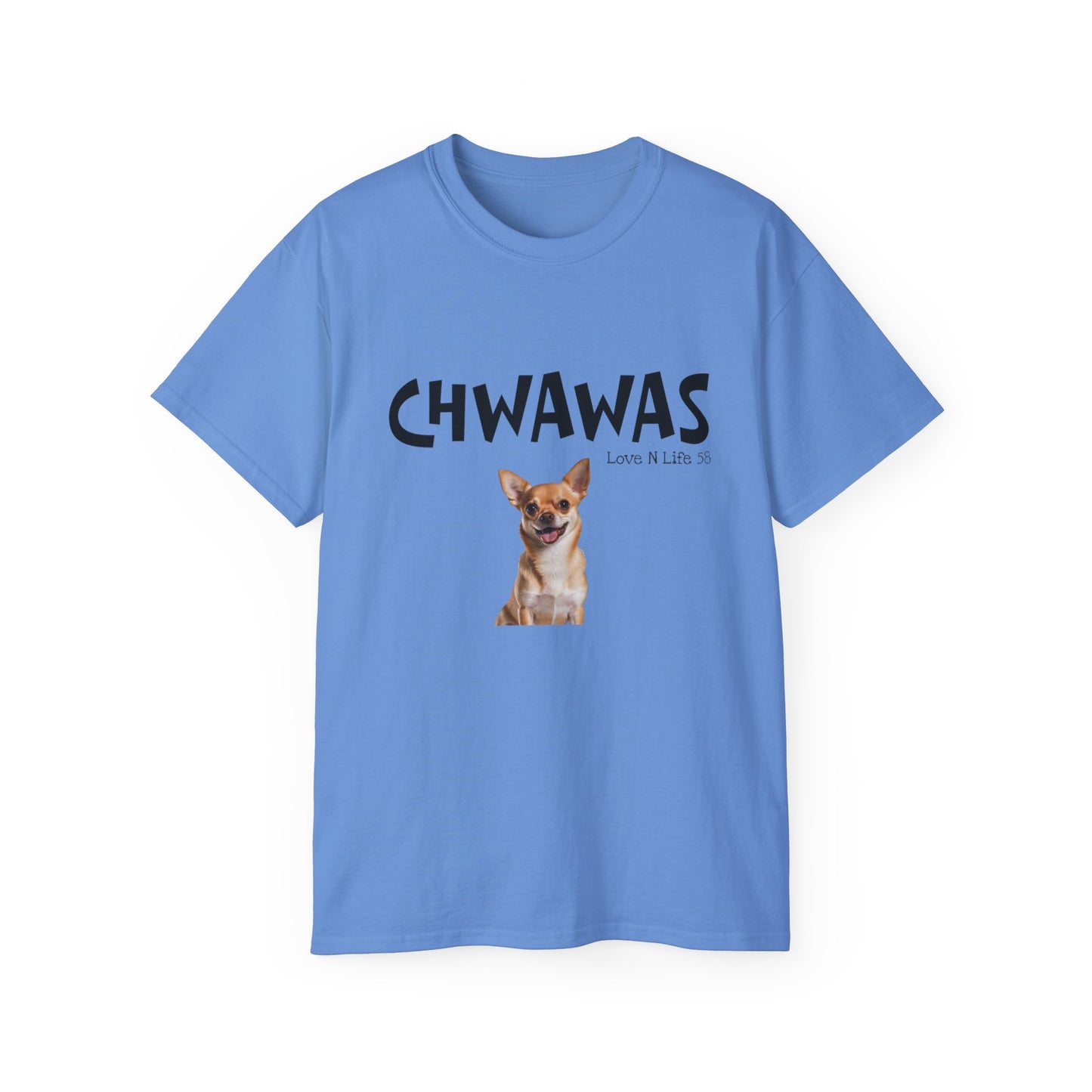 Chihuahua Dog Tee — "CHWAWAS" Cute Puppy Graphic T‑Shirt