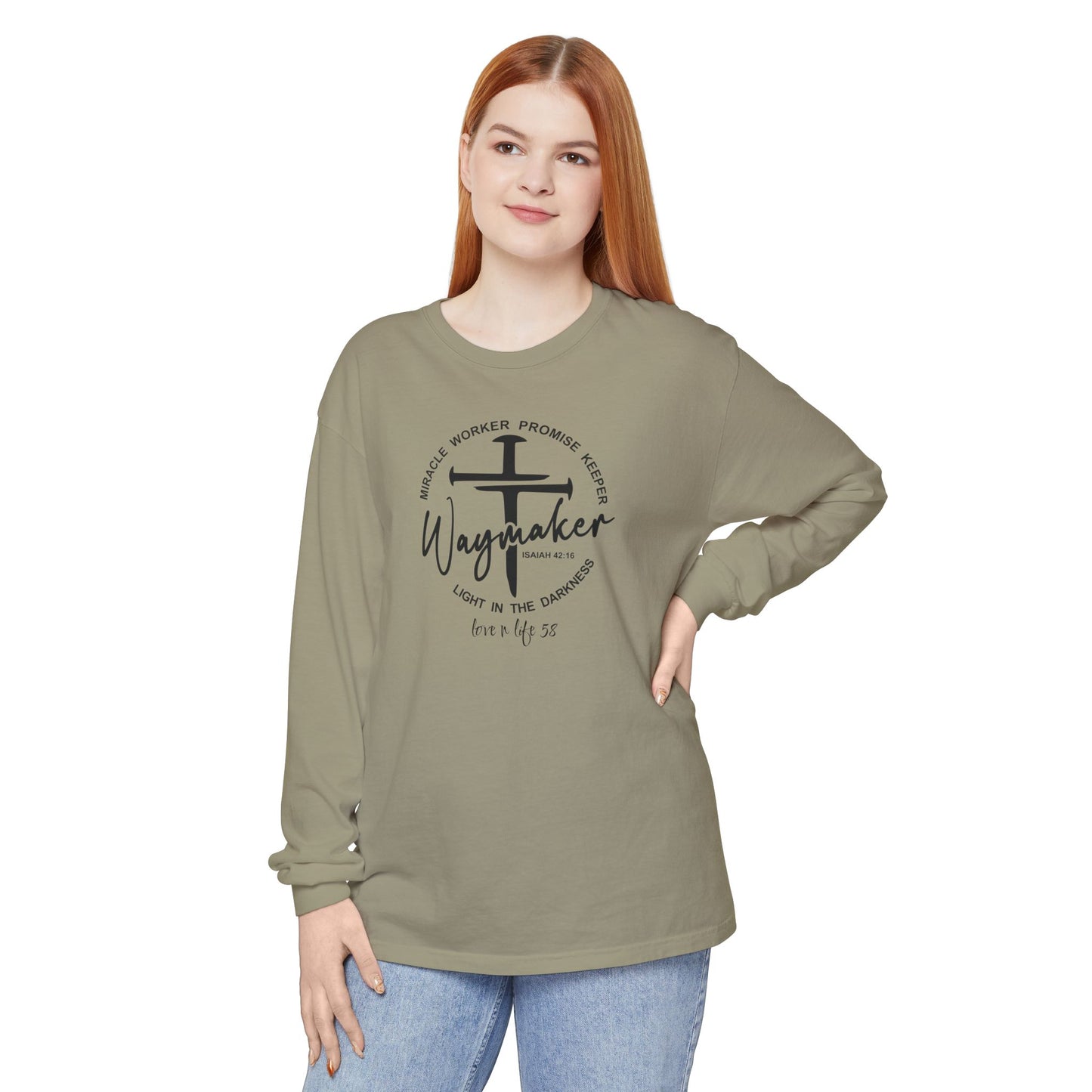 “Waymaker” Tee - Comfort Colors Long Sleeve