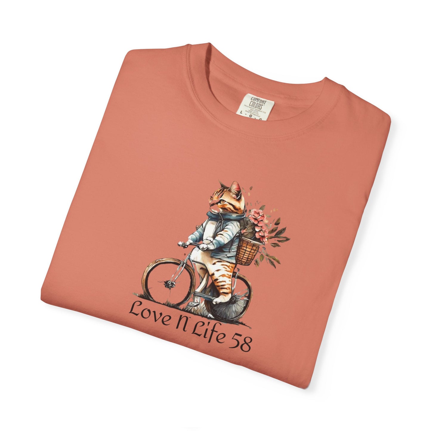 Cat Lovers Bicycle Tee - Comfort Colors
