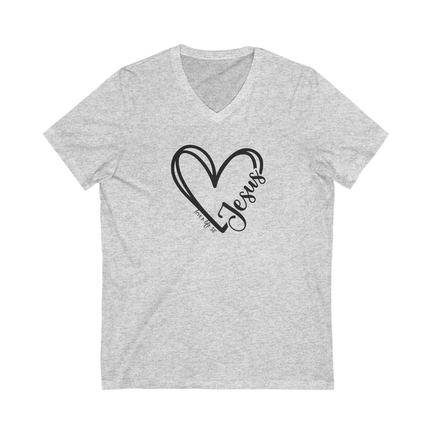 JESUS Heart Tee - V- Neck