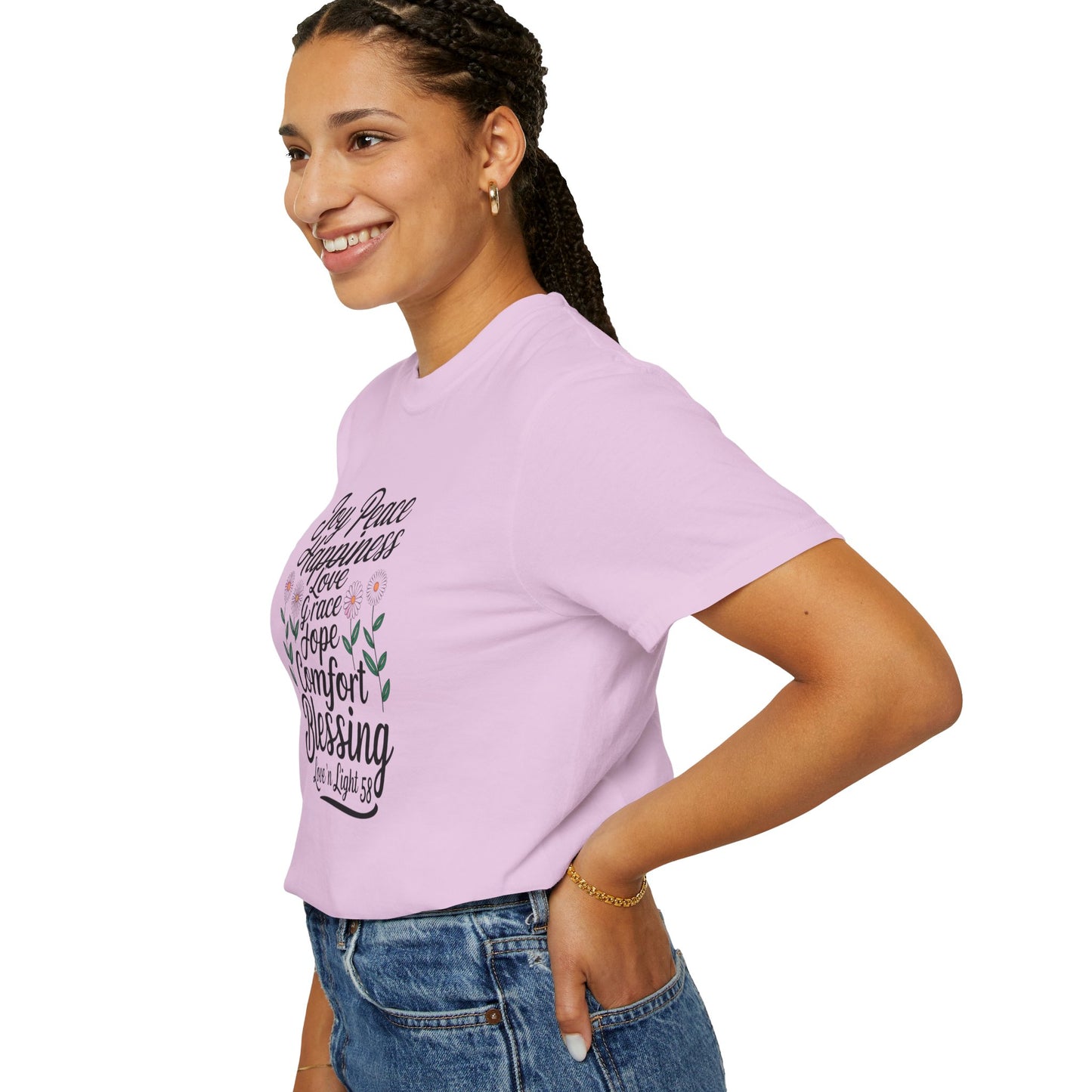Joy Happiness and Love Tee - Comfort Colors