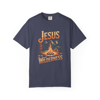 Jesus in the Wilderness Short Sleeve Tee — Faith Camping Graphic Tee