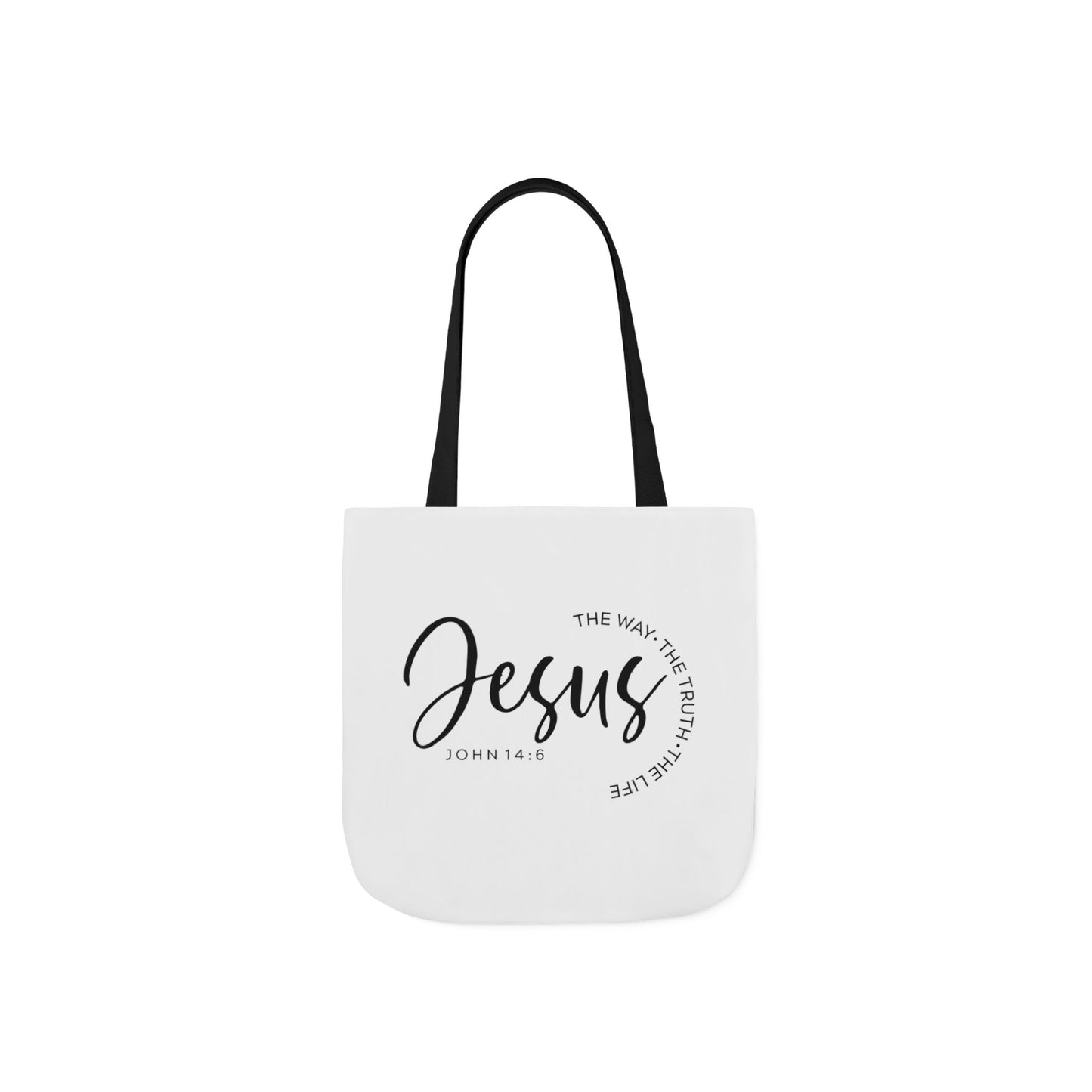 Inspirational Canvas Tote Bag - Faithful Design, Jesus Quote