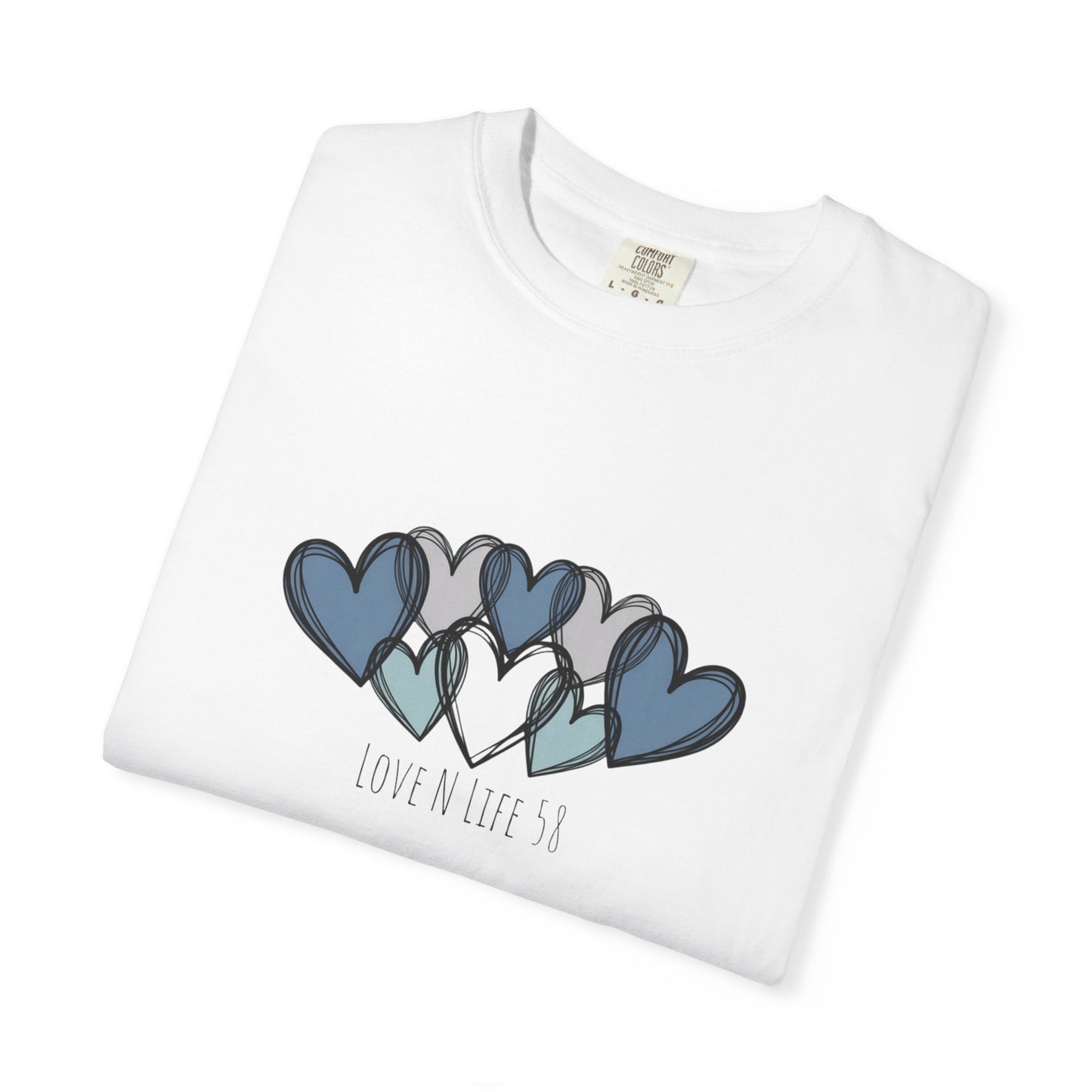 Hearts Love N Life 58 Tee - Comfort Colors