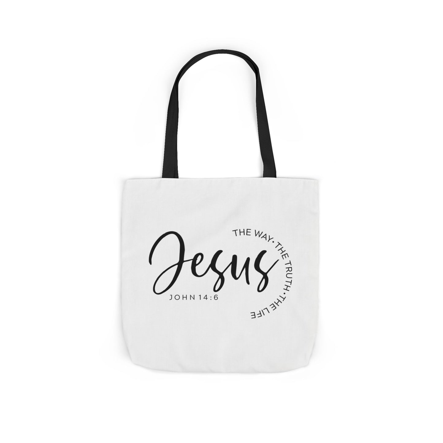 Inspirational Canvas Tote Bag - Faithful Design, Jesus Quote