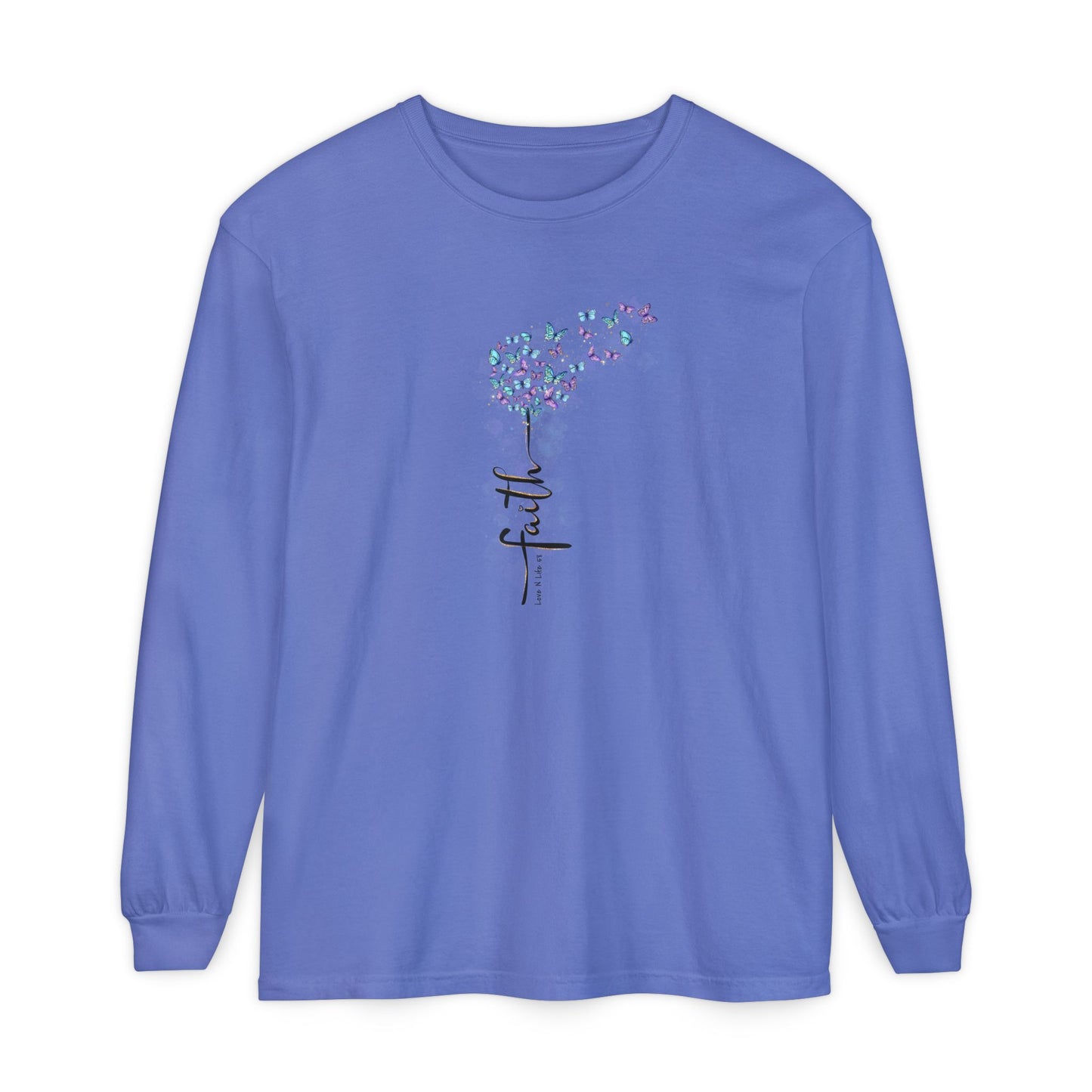 Faith Butterflies Long Sleeve Tee