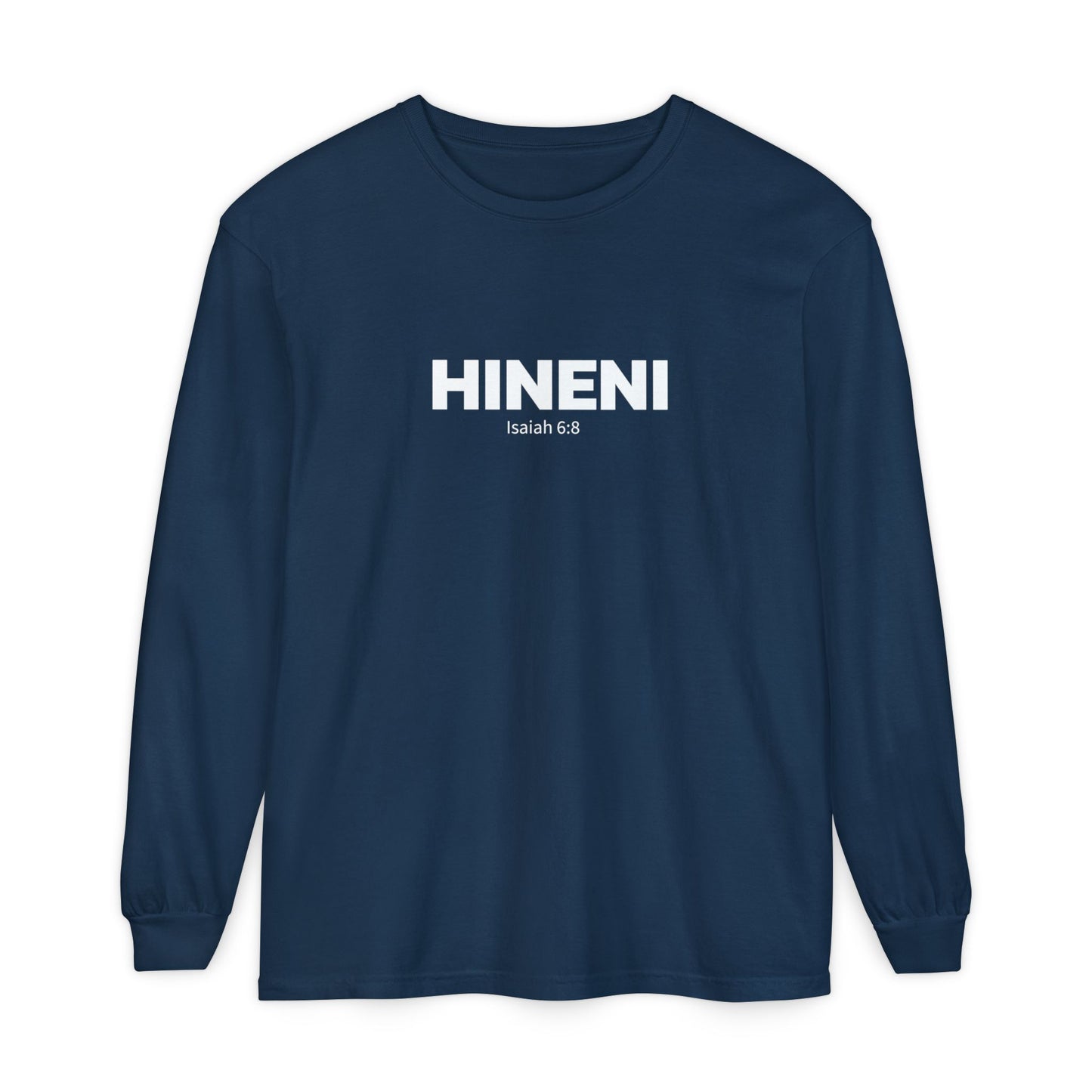 HINENI Isaiah 6: 8 Long Sleeve T-Shirt - Comfort Colors