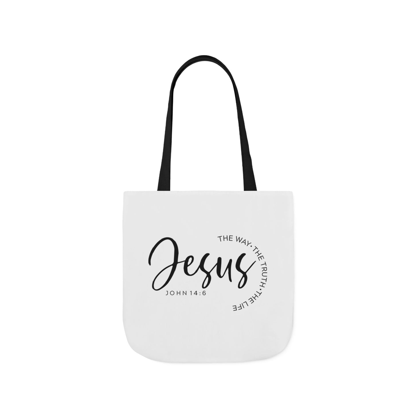 Inspirational Canvas Tote Bag - Faithful Design, Jesus Quote
