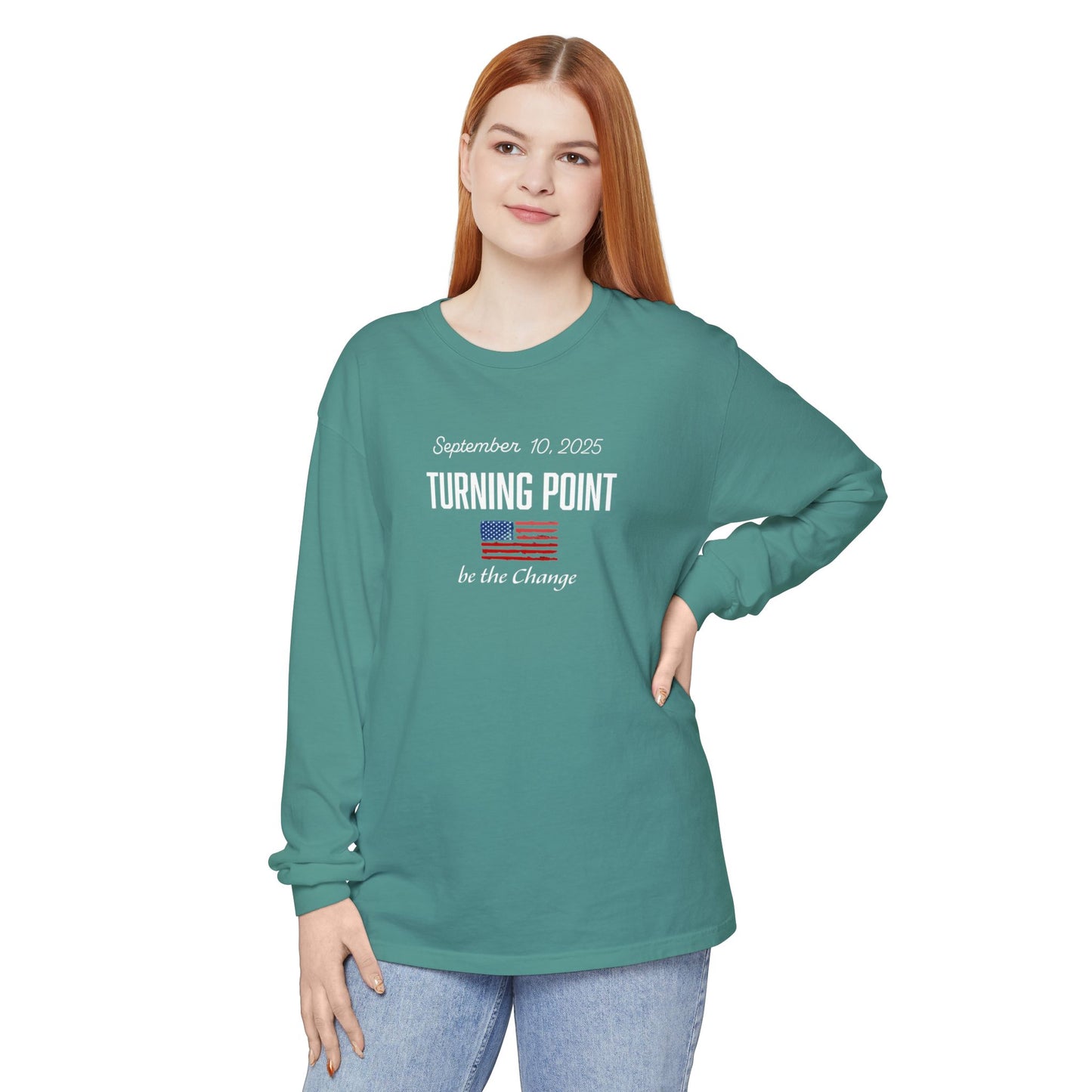 Turning Point Be the Change Long Sleeve Tee - Comfort Colors