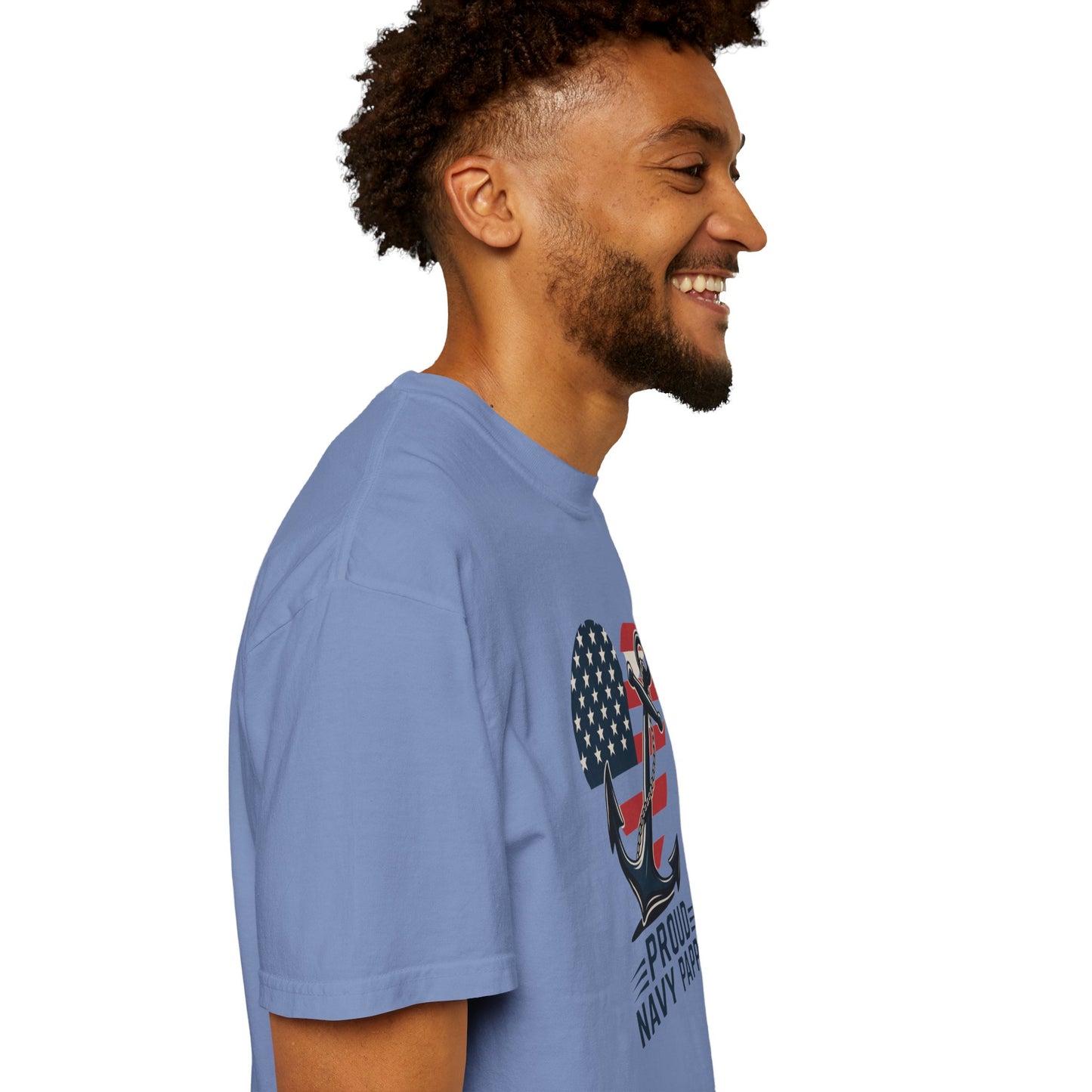 Proud Navy Pappy Tee - Comfort Colors 1717