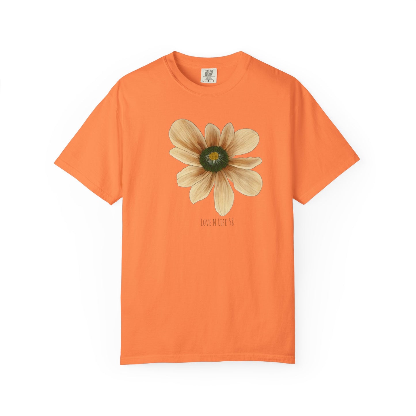 LoveNlife58 Flower Tee - Comfort Colors