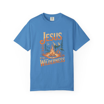Jesus in the Wilderness Short Sleeve Tee — Faith Camping Graphic Tee