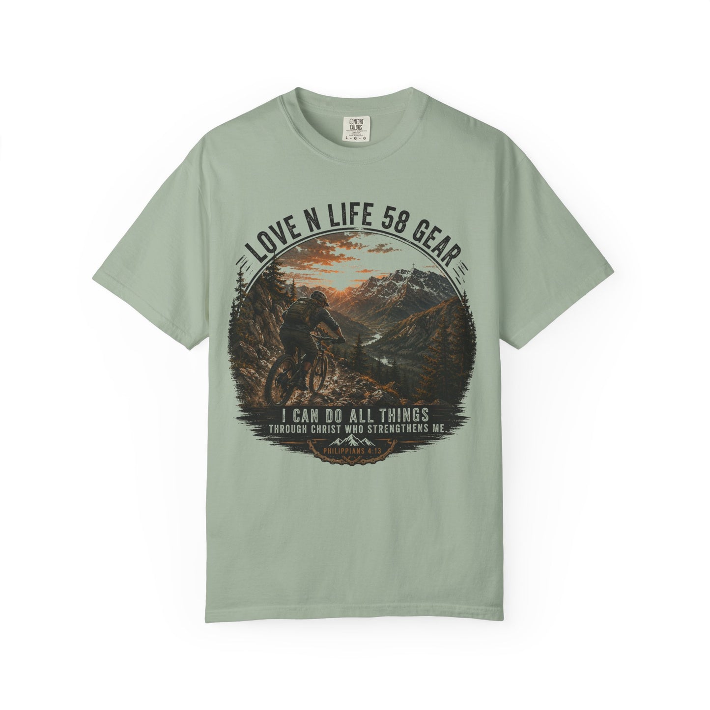 Mountain Biker Short Sleeve Tee— "I Can Do All Things"