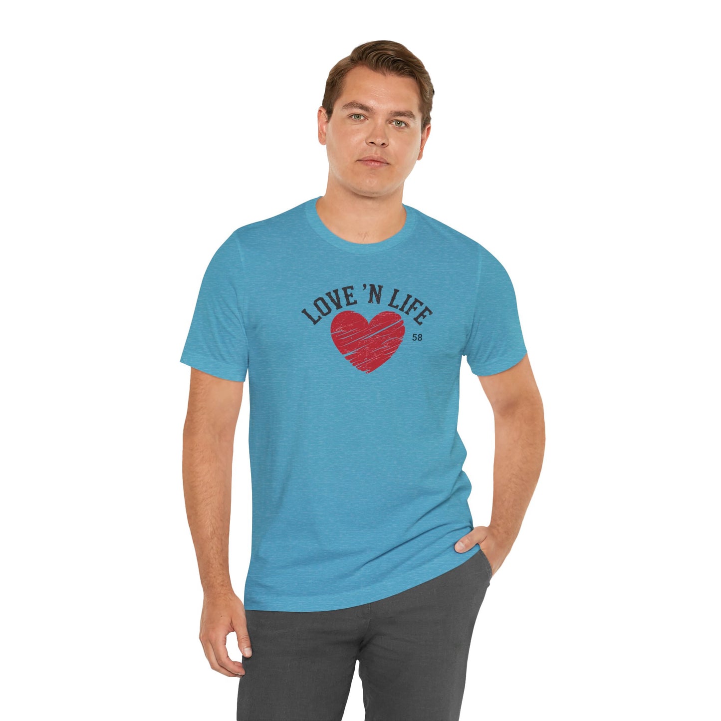 Love 'N Life Distressed Heart Tee - Bella Canvas 3001