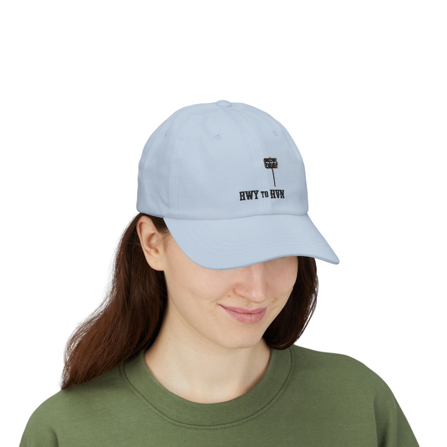 Rte 77 Hwy to Hvn Embroidery Dad Cap