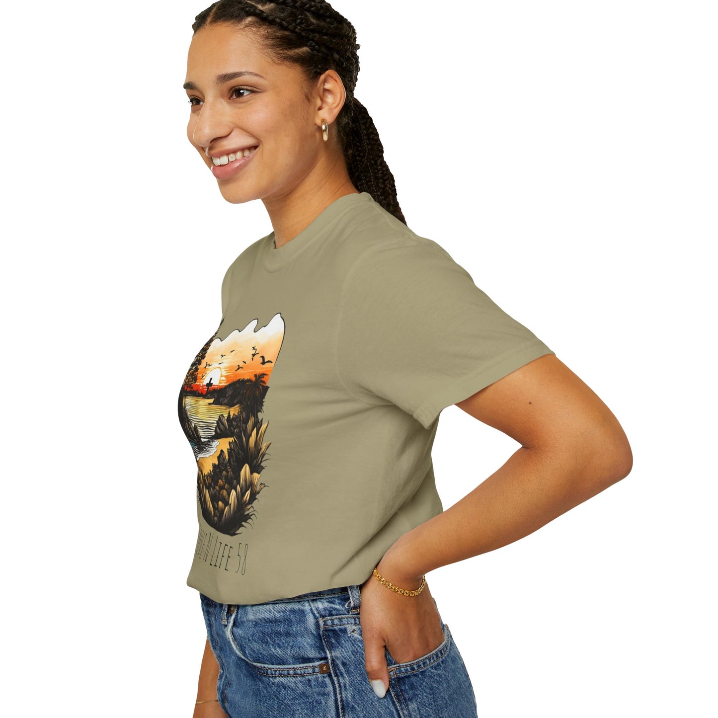 Love N Life Sunset Cross Tee - Color Comforts