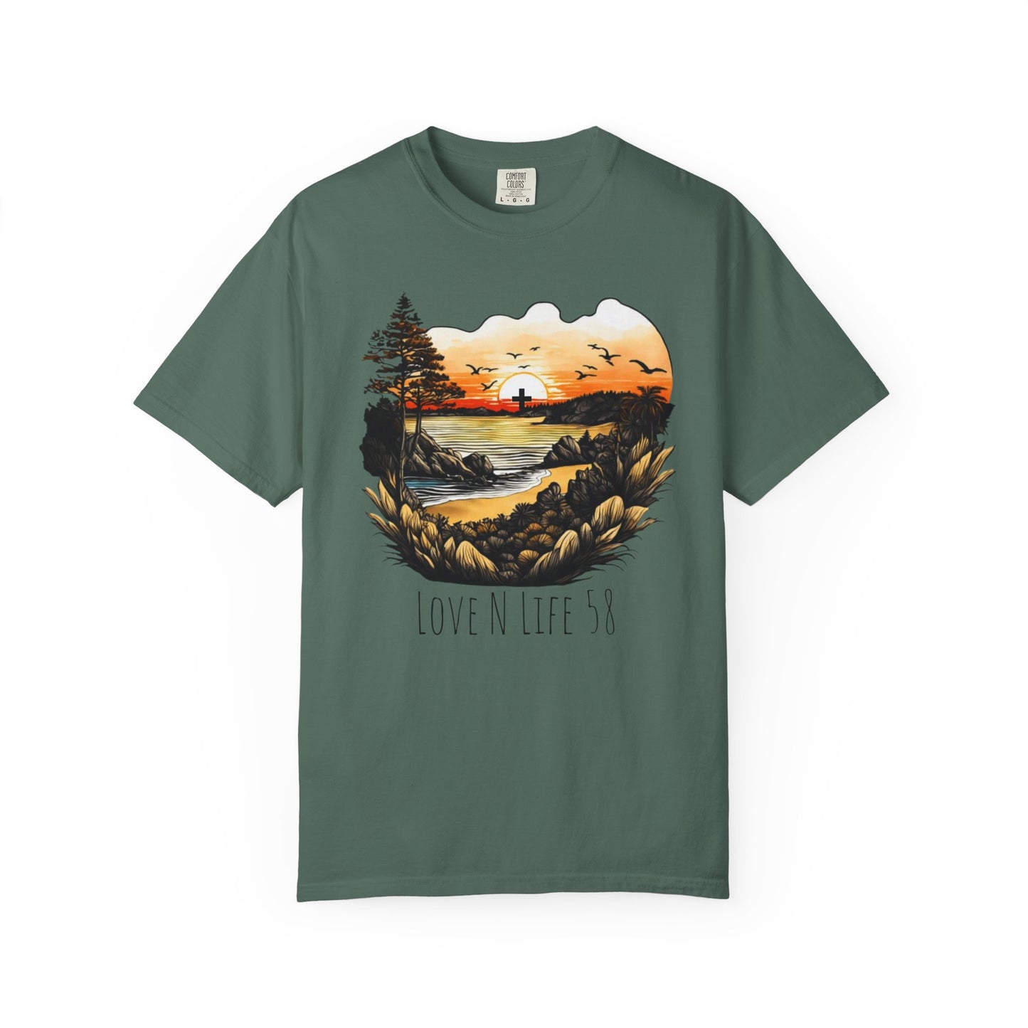 Love N Life Sunset Cross Tee