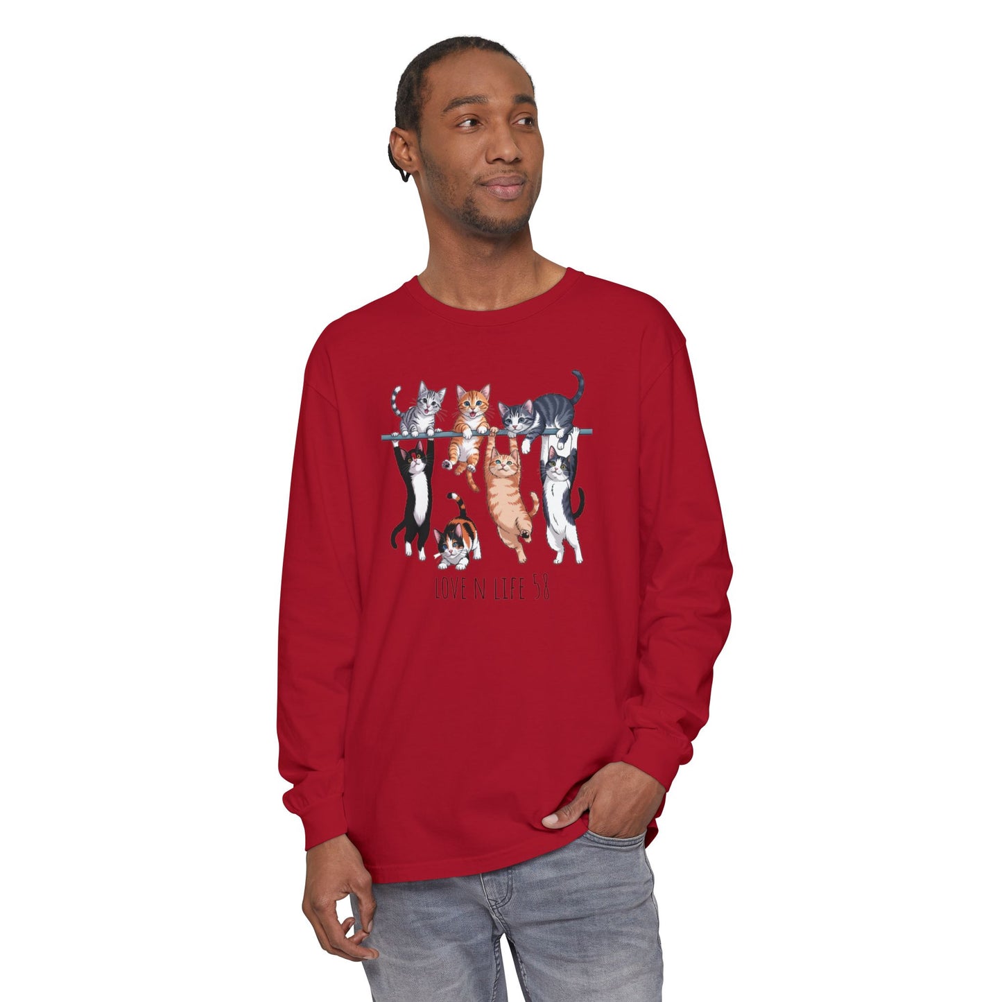 Cat Lovers Tee Long Sleeve - Comfort Colors