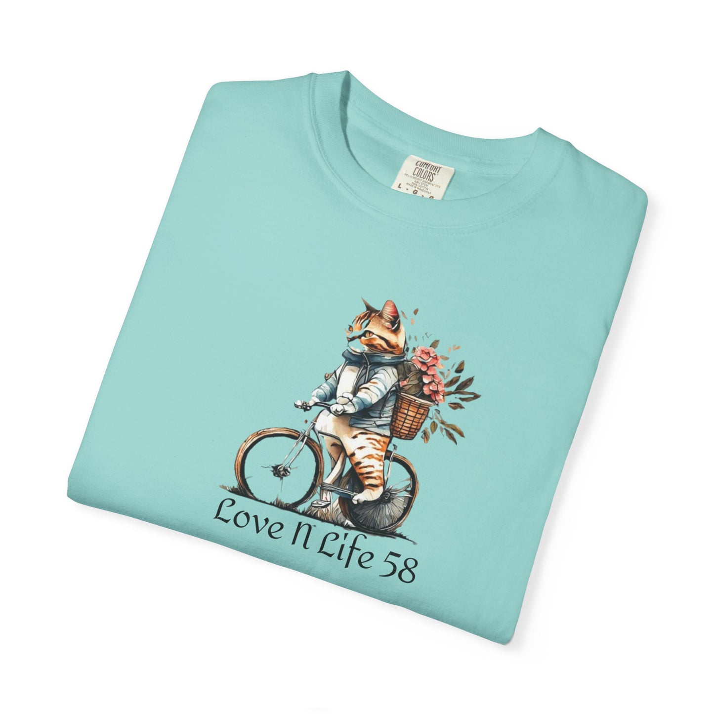 Cat Lovers Bicycle Tee - Comfort Colors