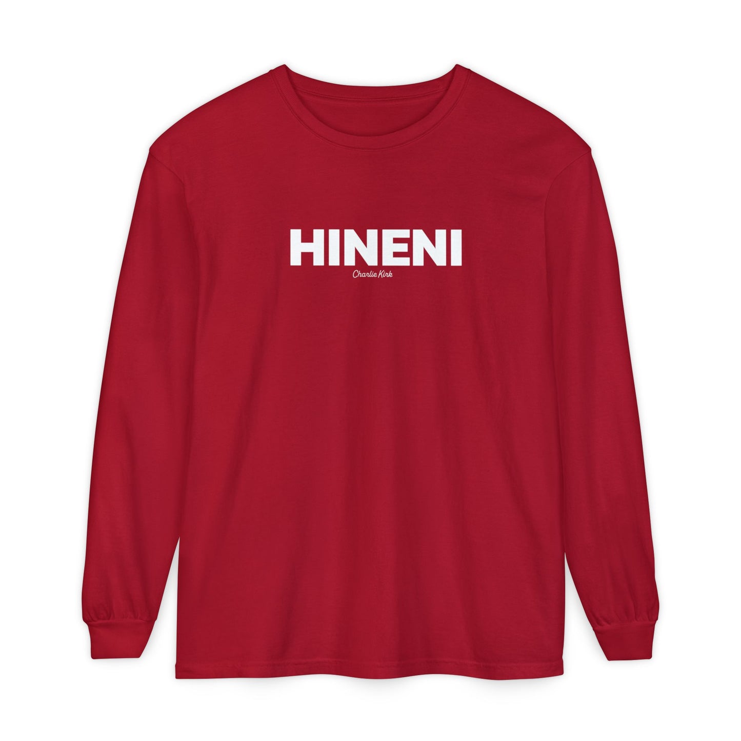 Hineni Charlie Kirk Here I am Lord Long Sleeve Tee - Comfort Colors