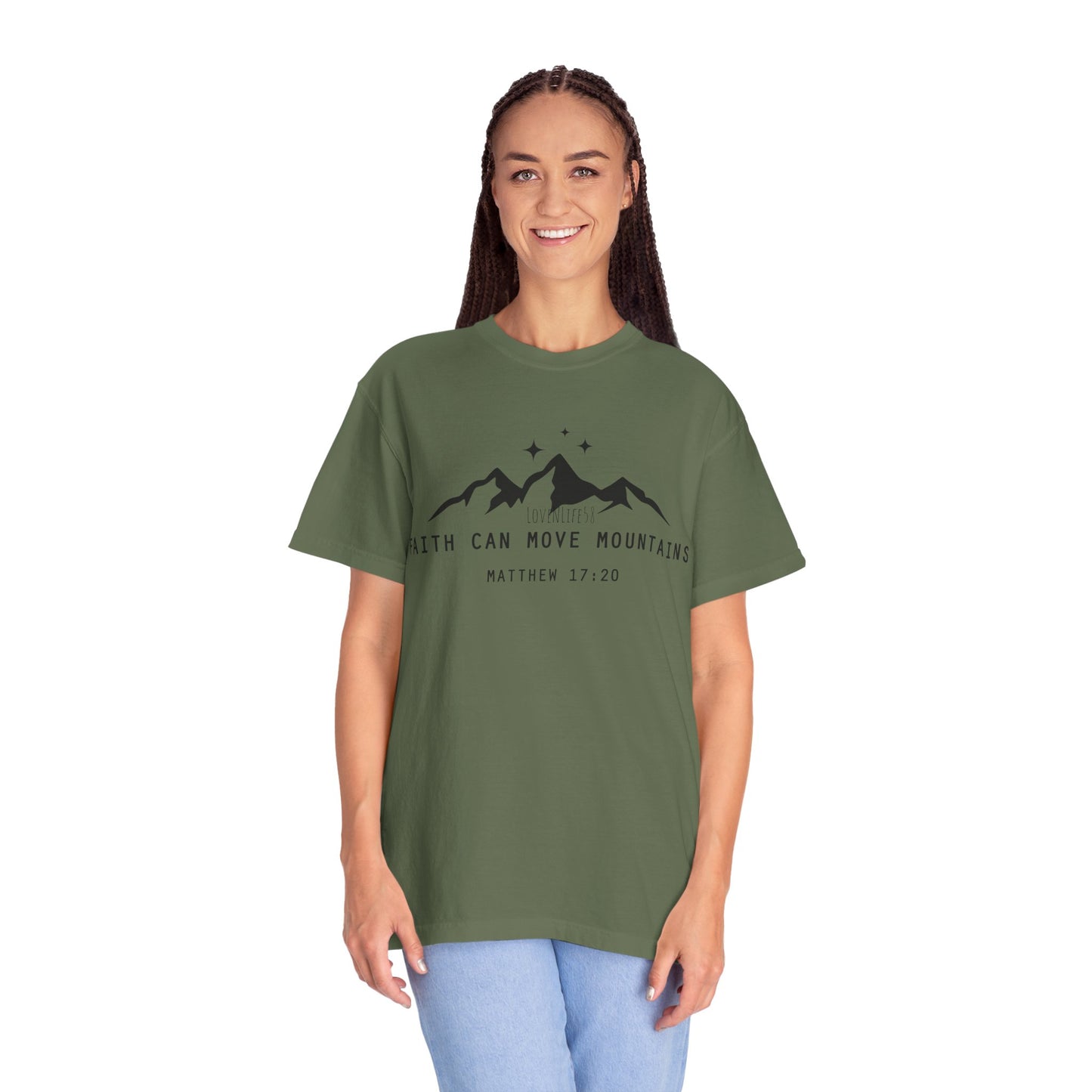 Faith Can Move Mountains Tee - Comfort Colors