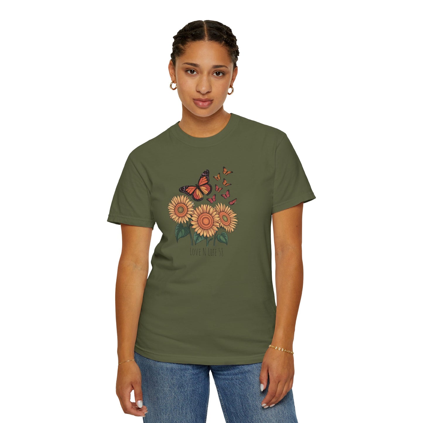 Sunflowers and Butterflies - Comfort Colors