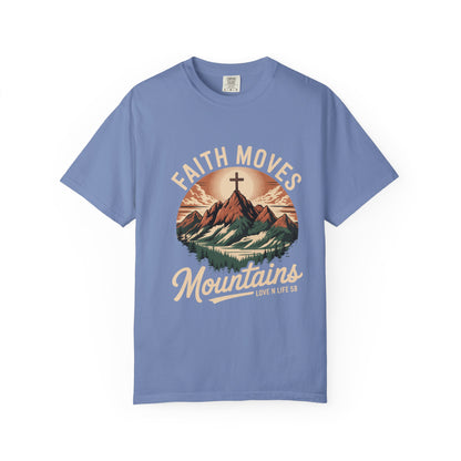Faith Moves Mountains Short Sleeve Tee — Christian Mountain
