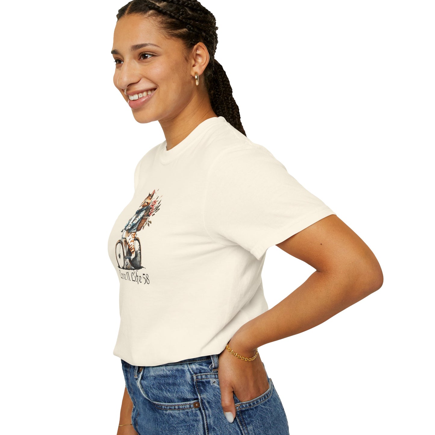 Cat Lovers Bicycle Tee - Comfort Colors