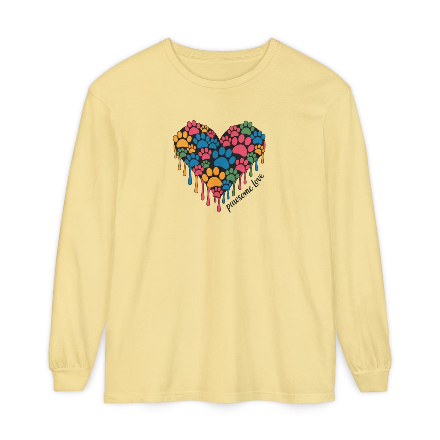 Pawsome Love Tee - Comfort Colors long sleeve