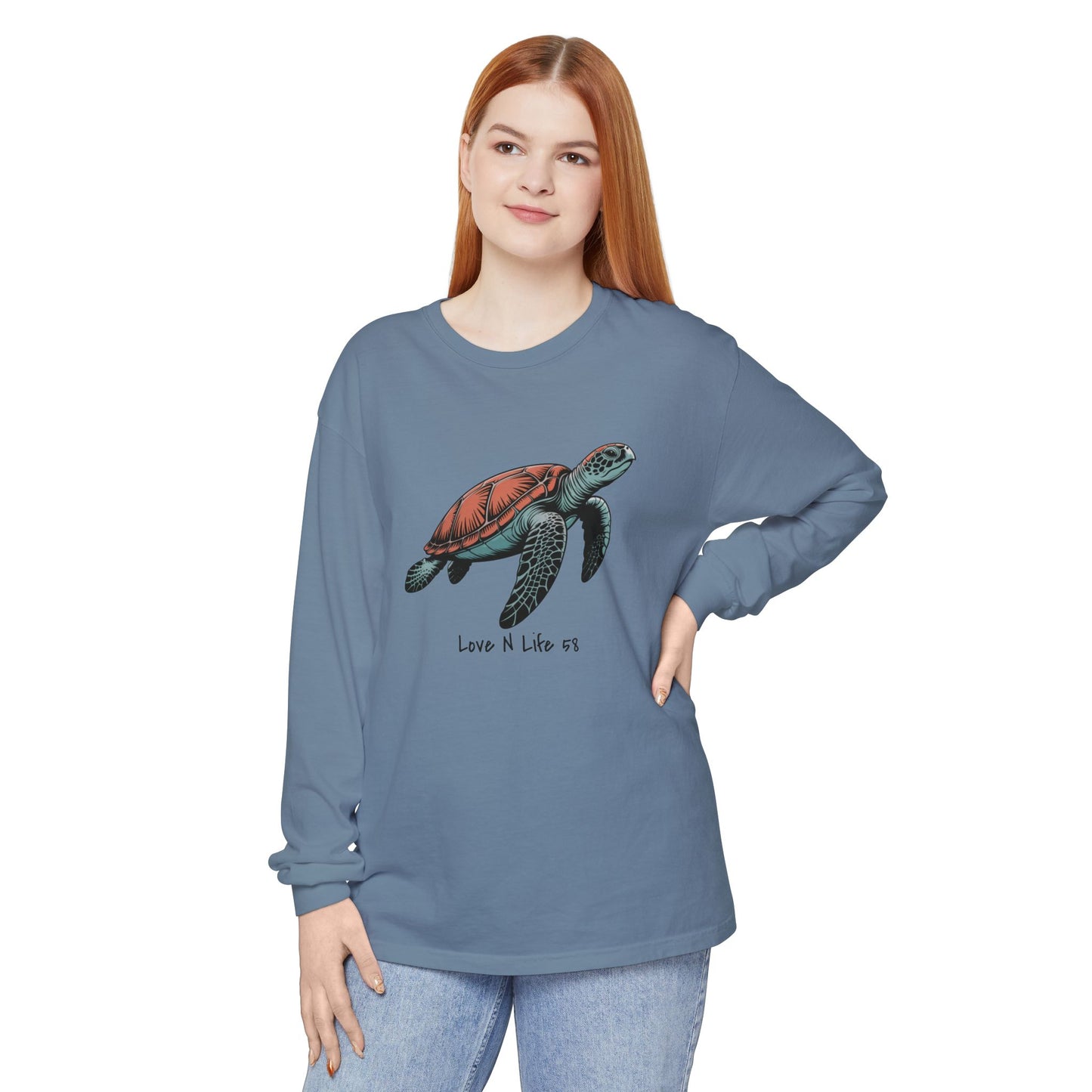 Turtle Love Tee - Comfort Colors Long Sleeve