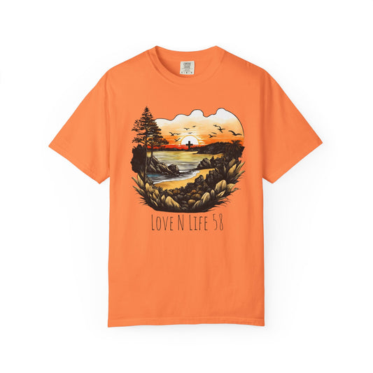 Love N Life Sunset Cross Tee - Color Comforts