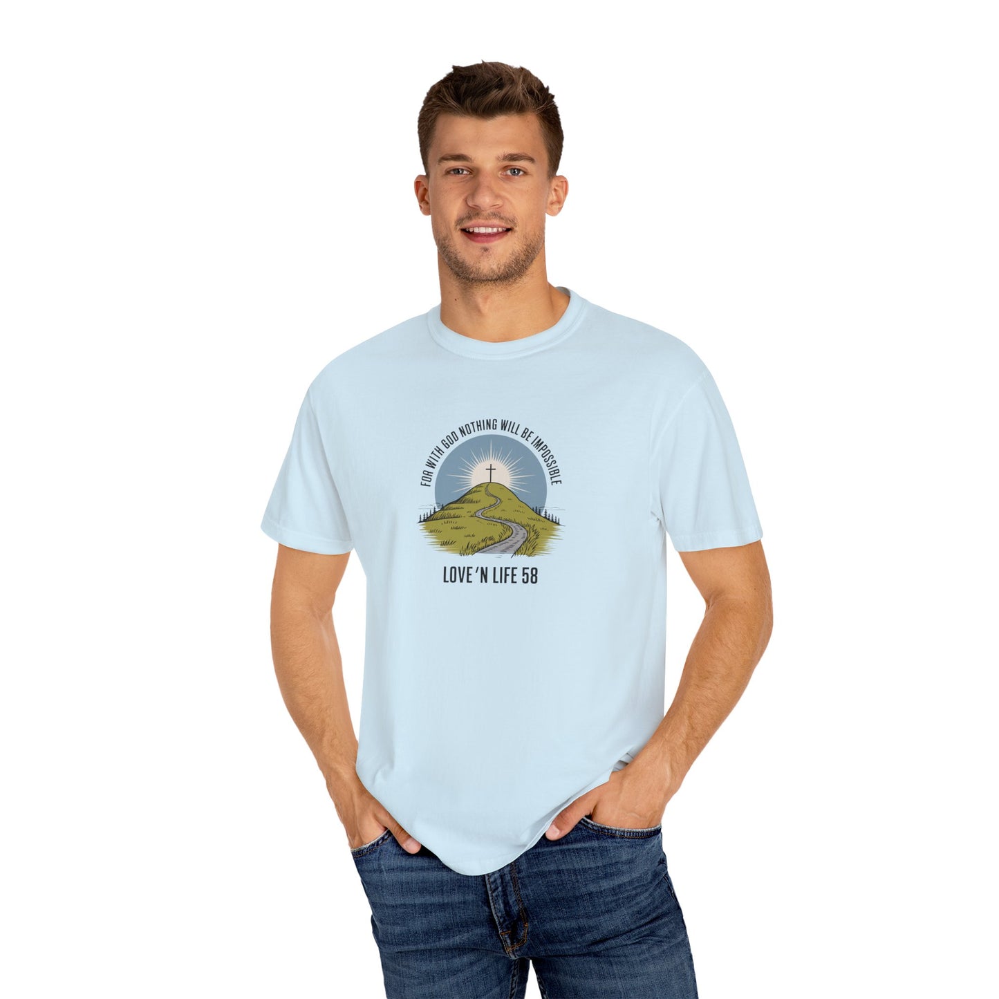 For With God Tee - Comfort Colors